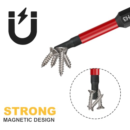 Flintronic 11Pcs Allen Wrench Drill Bit Set, S2 Steel Magnetic Impact Hex Allen Key Bit Set - Image 3