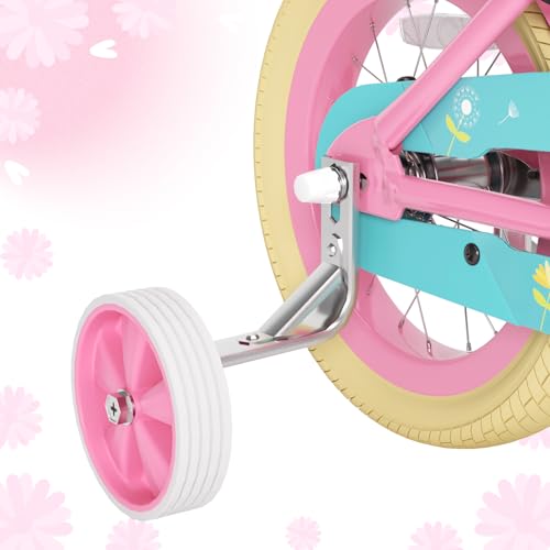 Image of XJD Girls Bike for Toddlers 3-9 Years Old Kids, 12 14 16 Inch Kids Bike with Training Wheels, Streamers, Basket and Doll Seat