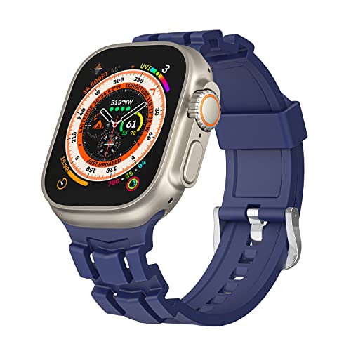 ZZMY Compatible with Apple Watch Sport Straps 49mm Breathable Soft Silicone Watch Band Replacement Belt compatible with iWatch Ultra (Watch Not Included)