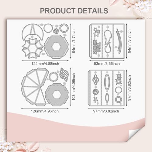 WADORN 4Pcs 3D Rocket Candy Box Metal Cutting Dies - Image 2