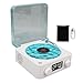 Zunate Bluetooth Vintage Record Player Speaker with Four Modes, Adjustable Lights, Sea White Noise, Portable Design for Bedroom, Party, White