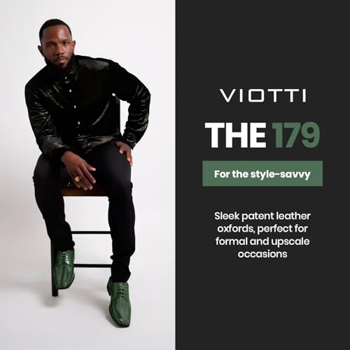 Image of Viotti 179, Casual Dress Oxford Shoes for Men, Satin Striped Lace-Ups, Men's Business Casual Leather & Satin Shoe, for All Formal Occasions
