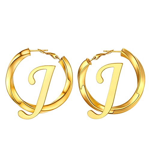 Classic Black/18K Gold Plated/Stainless Steel Hoop Earrings for Women 20mm/30mm/40mm/60mm/80mm Oversized Hypoallergenic Chunky Tube Hoops Rounded Loop Earrings Come with Box 01.Black Cube Tw