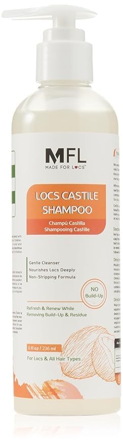 Made For Locs Castile Shampoo| 8 oz No Dilution Needed Natural Hair Clarifying Shampoo for Locs & Dreadlocks 8 oz