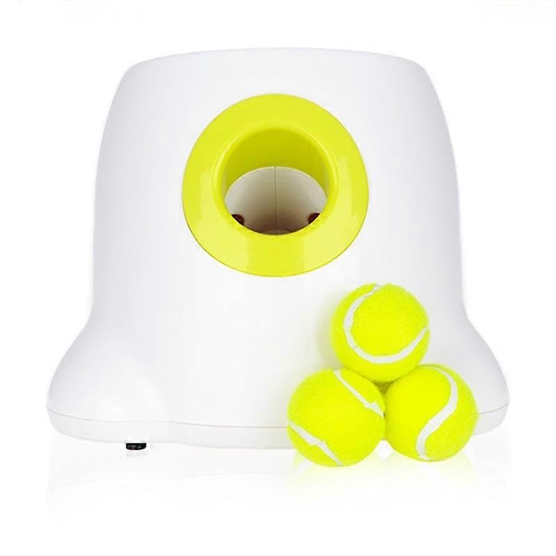 Jouet pour chien - Lanceur de tennis automatique - Appareil de lancer de balle pour animal domestique - Section 3/6/9 m - Émission avec 3 balles - Entraînement de chien