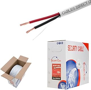 Cables Direct Online, Bulk 18/2 Stranded Conductor Alarm Control Cable 500ft Fire/Security Burglar