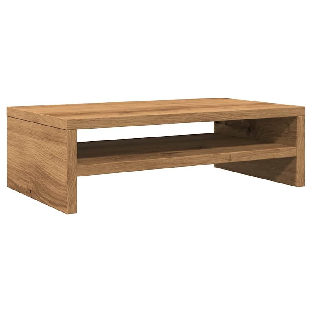 Gecheer Supporto Monitor Rovere Artigianale 42x24x13 cm Multistrato,Supporto per Monitor da Scrivania,Supporto per Laptop per Ufficio e Casa,Supporto Ergonomico per Laptop,PC,Computer,P855797