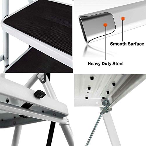 Tabouret 3 marches antidérapant pliable pour éviter les chutes - 4