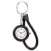 JewelryWe Krankenschwester Taschenuhr mit Leder Schlüsselanhänger, Quarz Analog Fob Uhr für Outdoor-Camping Geschenk Schwarz
