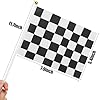 30Pcs Checkered Black And White Racing Stick Flag Small Mini Hand Held Race - View #4
