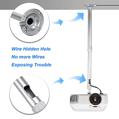 Yiephiot Ceiling Wall Projector Mount Universal Projector Bracket Extendable Height Camera Mount 15-24In Wall Hanger Projector Stand For Dlp Projector Video Projector Cctv Dvr Camera #TOP4