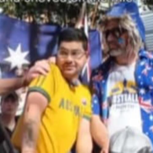 Australia Indian smacked at Anti Immigration Rally cover art