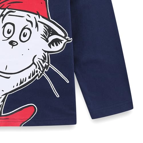 Dr. Seuss The Cat in The Hat Boys Long Sleeve Shirt for Toddler and Big Kids4
