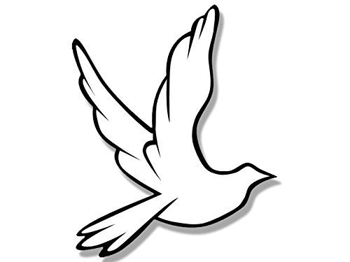 GHaynes Distributing Dove Shaped Sticker Decal (Religion Symbol Christian Peace)