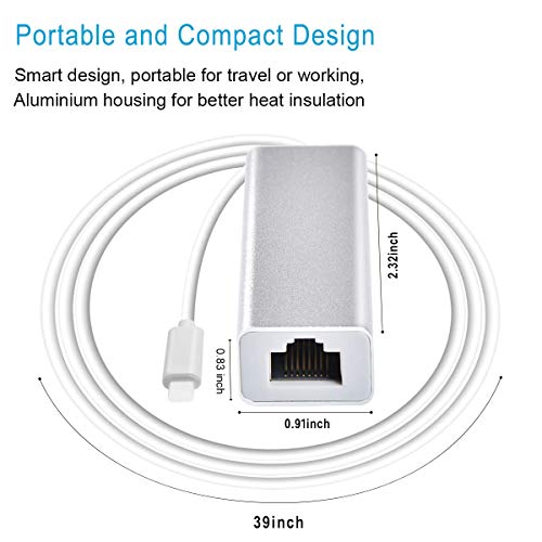 image for Huesapan RJ45 Ethernet Adapter, RJ45 Ethernet LAN Wired Network Adapte