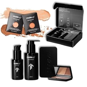 MaleUp--Starter-Set-fuer-Maenner-Mittel--Face-Cleanser-Face-Cream-2x-Concealer-Metallcase--Kaschiert-Augenringe-Hautunebenheiten--Natuerliches-Makeup-Feuchtigkeitspflege-Hautreiniger - sparfuchs24.io – Top Angebote, Tests & Preisvergleiche