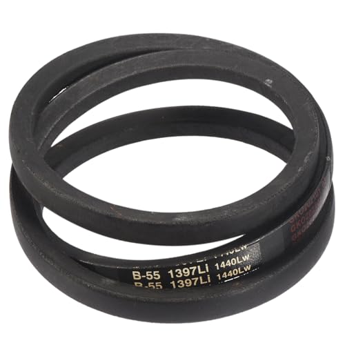Image of uxcell 3 Pack B55 Classic Wrapped V-Belt, 58 inch Outside Circumference Wrapped Industrial Rubber V-Belt B Profile V-Belt for Industrial Machinery Equipment, Black