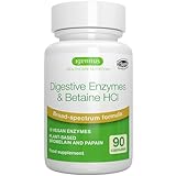 Igennus Fast Action Digestive Enzymes & Betaine HCl, 10 Vegan Enzymes with Lactase & Lipase, Clean Ingredients, Plant-Based Bromelain & Papain, for Women and Men's Gut Health, 90 Capsules