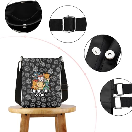 Cats Dice D D Dungeon Crossbody Bag Role Playing Games Gift D20 Dice Gift2