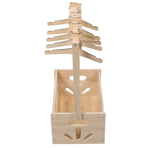 Grosse capacité de rangement pour chambre de bébé grâce au panier suspendu en bois - 2