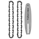 8 Inch Bar and Chain Combo - 3/8' LP Pitch, 050' Gauge, 33 Drive Links Fits PORTLAND Pole Saw 56808, 68862, 62896, 63190; Fits SunJoe SWJ800E, SWJ802E, SWJ801E, SWJ806E, ION8PS Pole Saw（2 Chain+1 bar）