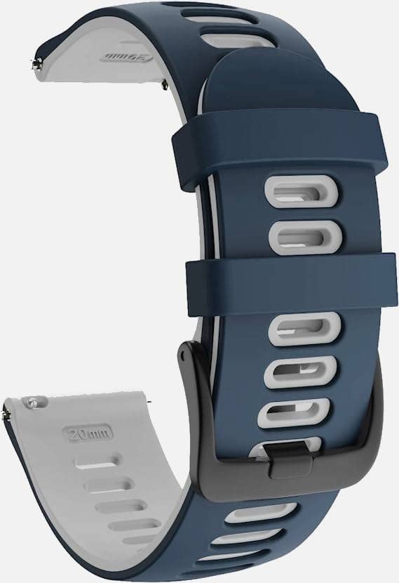 Prolet 20MM Soft Silicone Straps with Double Loop, Compatible with (ONLY 20mm Lugs Size) Samsung Galaxy Watch 4/ Watch 5, Amazfit GTS 2 Mini, Amazfit Bip, Amazfit GTS (Blue & White) (B0BHT7RCBB) Amazon Price History, Amazon Price Tracker