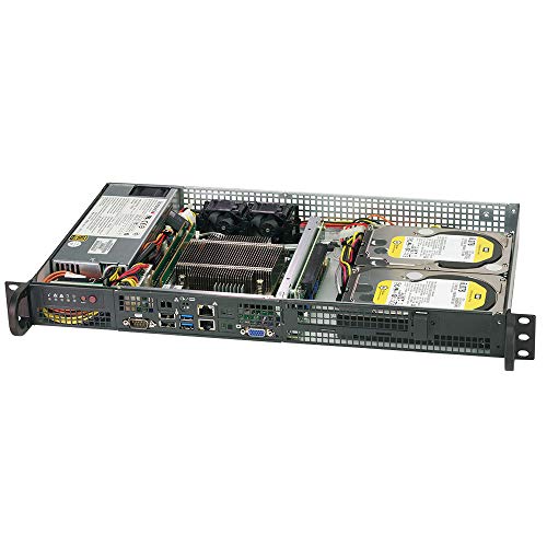 Supermicro SYS-5019C-FL Xeon E-2100 Front I/O 1U Rackmount w/Dual GbE LAN, IPMI (Intel Xeon E-2126G)