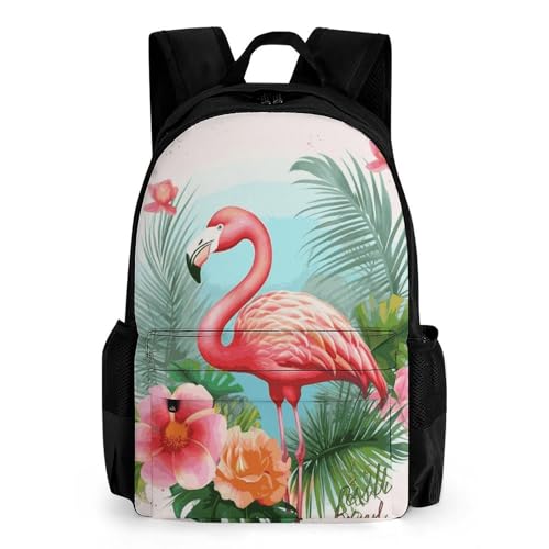 Mochila Tropical Flamingo ligera para hombre y mujer
