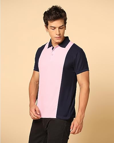Image of INKKR Men's Solid Regular Fit T-Shirt (A10-POLO-FACTORY-PINK-XL A10-05