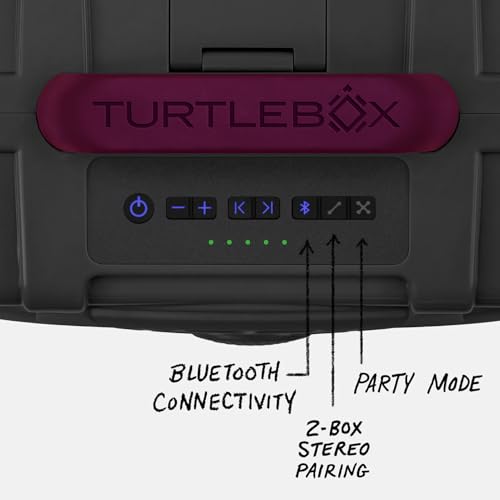 Image of Turtlebox Original Gen 3: Portable Outdoor Bluetooth Speaker - Ultra-Loud (120dB), Waterproof (IP67), Rugged, Impact-Resistant, 3-Day Battery | Party Mode: Unlimited Pairing Stereo, Gray /Maroon