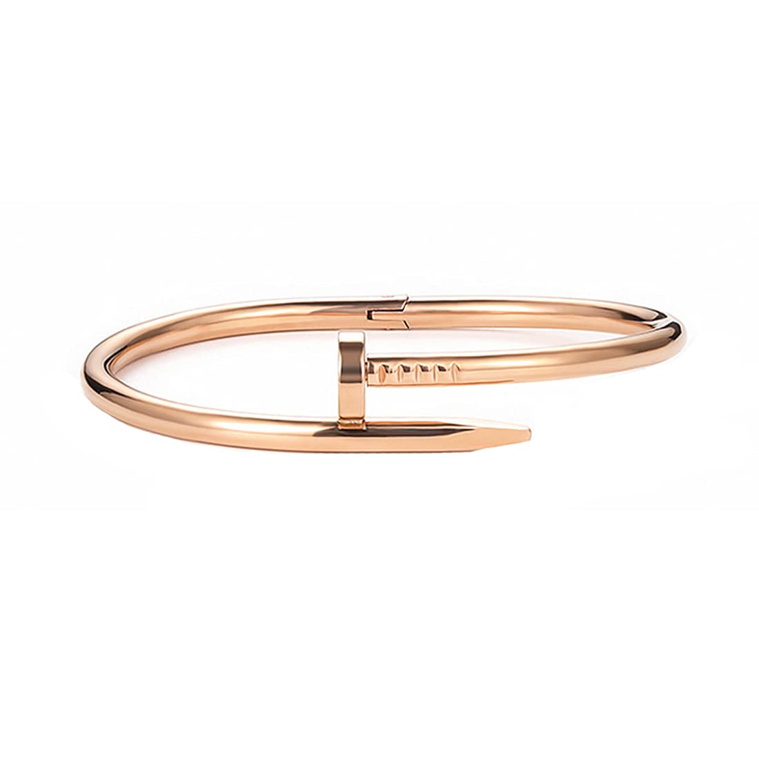 Yellow Chimes Kada Bracelet for Women Stainless Steel Rose Gold Plated Statement Style Screw Kada Bracelet for Women and Girls.