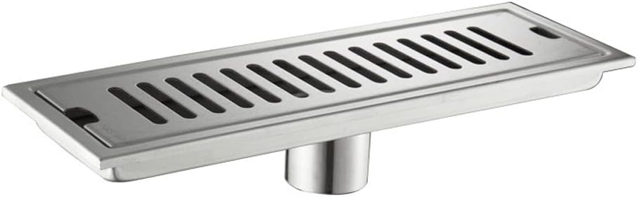 Stainless Steel Floor Drain Shower Room Large Displacement Drain Pipe Cover Rectangular Long Drain Shower Pipe