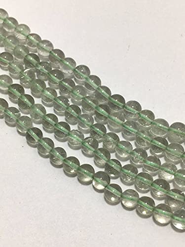 LKBEADS 5 Strands of 5 mm Green Amethyst Plain Round 8"!Amethyst Beads!Green Amethyst Beads!Round Baeds!Ball Beads!Amethyst