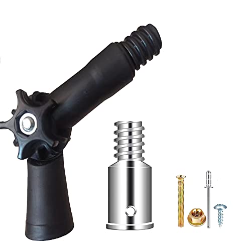 Angle Adaptor for Extension Pole- Extension Pole Hinge Tip- Threaded Tip Replacement- Metal Threaded Handle Tips for 1" Wood or Metal Poles -2pc by MoMo_moom - Used condition - US$7.47