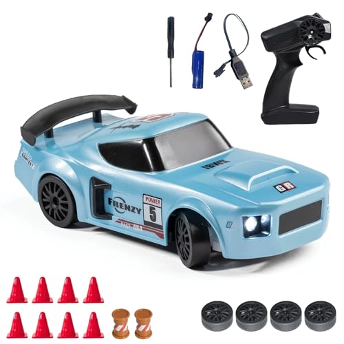 Image of Flare Remote Control Car | 20Kmph, 2.4Ghz | Rc Cars, Remote Car, Rc Drift Car, 4 Wheel Drive, Boost Mode, Long Range Remote, Hard Plastic Top with LED Head Light (Underground Blue)