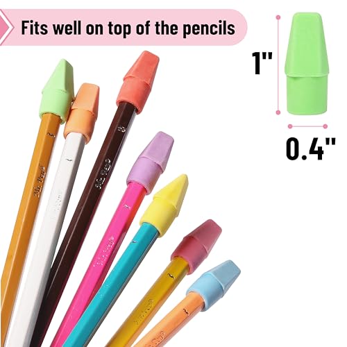 Image of Mr. Pen- Pencil Erasers Toppers, 120 Pack, Colorful, Latex Free, No Smudge | Mr Pen Erasers for Pencils