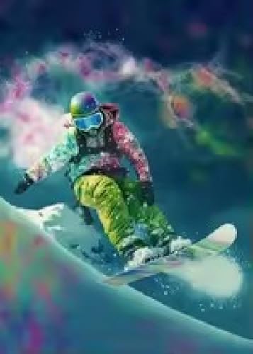 Peinture de décoration intérieure snowboard et affiches de sports d'hiver 60x80cm - 2