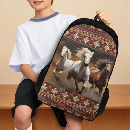 Western Horse Lightweight School Backpack for Women Laptop Travel Casual Daypack College Secondary School Bags Bookbag for Teenage Girls4