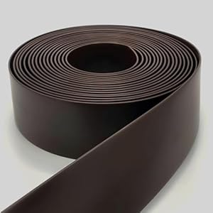 Dark Brown 2″ Wide 20′ Length Chair Vinyl Strap Strapping for Patio Lawn Garden Outdoor Furniture Matte Finish Color