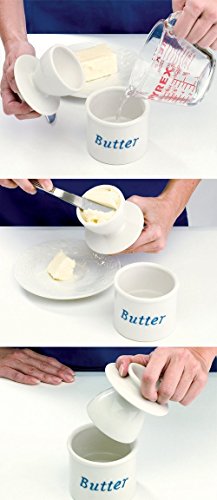 Butter Bell - The Original Butter Bell Crock by L. Tremain, French Ceramic Butter Dish, Antique Collection, Ivory - Thumbnail 5