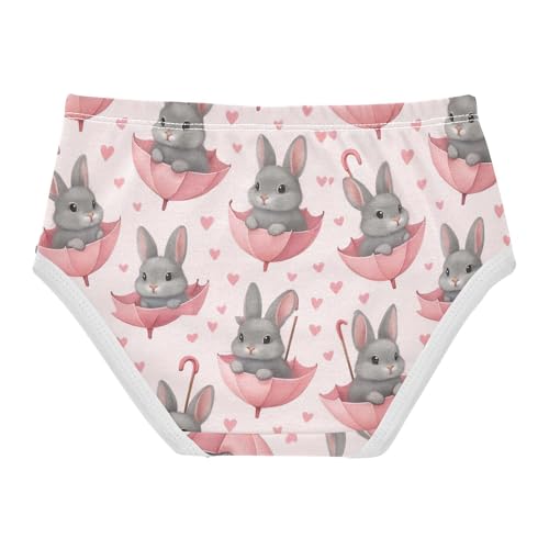 Joisal Durable Toddlers Underwear Floral 2t Cotton Little Girl Panties Cute Gray Bunnies Pastel Pink Briefs Girls Undies2