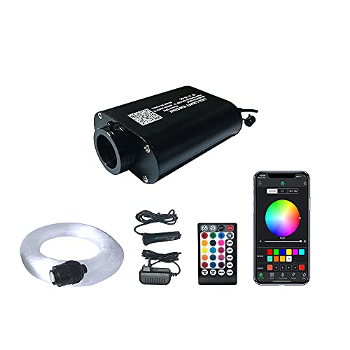 New Upgrade 16W Fiber Optic Lights Star Ceiling Light Kit for Car or Home, Bluetooth APP 28-key Remote Control Music Mode Starlight Headliner Light Kit, 360pcs 0.03in 9.8ft
