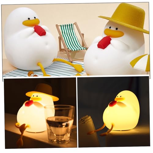 Lámpara de Mesa de Noche en Forma de Pato de Silicona miniatura 3