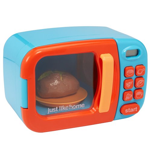Just Like Home Microwave - Blue w/ Play Food