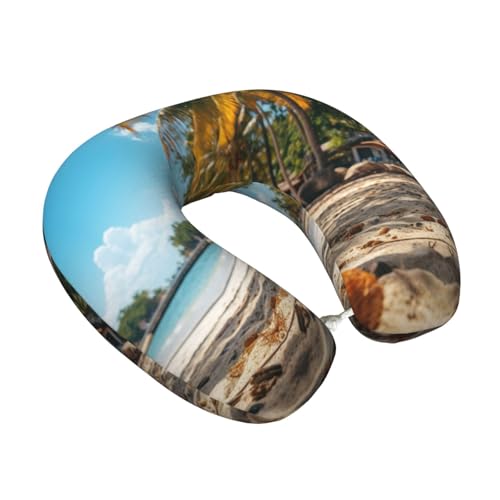 Almohada viscoelástica ergonómica para viaje 25 cm tamaño único miniatura 2
