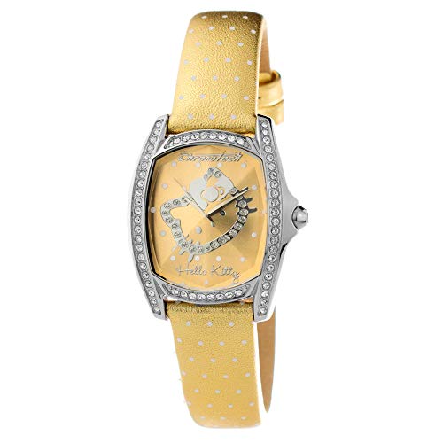 Hello Kitty - CT.7094SS/44 - Montre Femme - Quartz - Analogique - Bracelet Cuir Doré