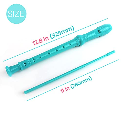 Image of Mr.Power Soprano Recorder German Style C Key Recorders Gift for Beginners Practice, Education, Performance, Ensemble Playing (Green)