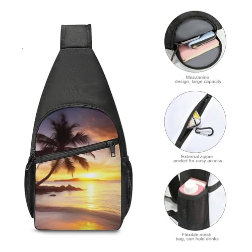 Bolso tipo bandolera blanco para senderismo y uso casual miniatura 5