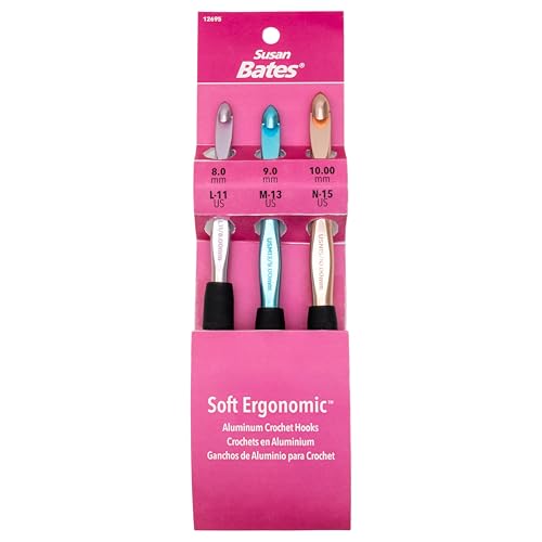 Susan Bates Soft Ergonomic Crochet Hook Set L M N