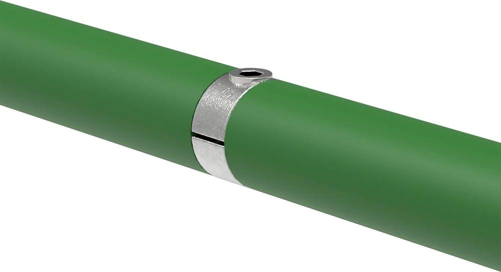 Fenau | element przedłużający/element łączący, wewnętrzny łącznik rurowy, Ø 33,7 mm, żeliwo ciągliwe galwanizowane, ocynkowane ogniowo, w zestawie śruby